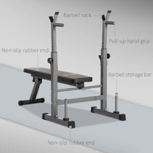 Homcom Weight Bench w/ Barbell Rack