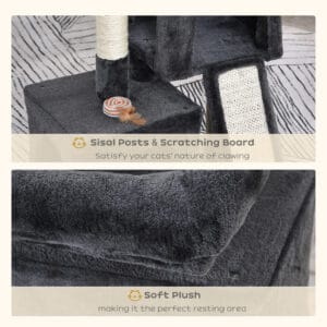 Pawhut Cat Rest & Play Activity Tree w/ Houses