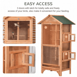 Wooden Bird Aviary for Finch Canary