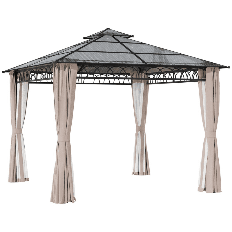 Outsunny Gazebo Hard Top 3 x 3m Outsunny Gazebo Hard Top 3 x 3m