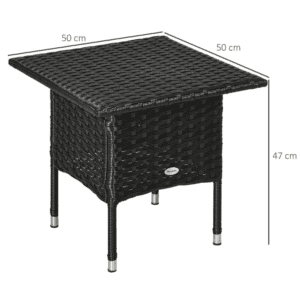 Outsunny PE Rattan Outdoor Coffee Table