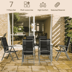 Outsunny 7pc Patio Dining Set Outsunny 7pc Patio Dining Set