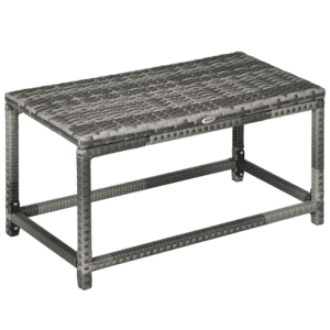 Outsunny Outdoor Coffee Table w/ Woven Table Top