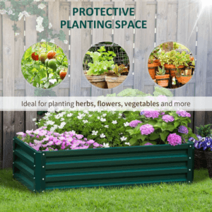 Outsunny Raised Planter Bed Steel
