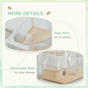 PawHut Hamster Cage with Deep Bottom Ramp PawHut Hamster Cage with Deep Bottom Ramp