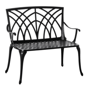 Outsunny Garden Bench 2-Seater Cast Aluminium