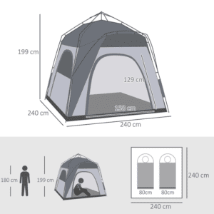 Outsunny 4 Man Pop Up Tent Automatic Outsunny 4 Man Pop Up Tent Automatic