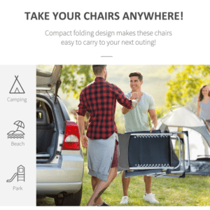 Outsunny 2pc Reclining Loungers