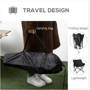 Outsunny Camping Chair w/ Carrying Bag Folding