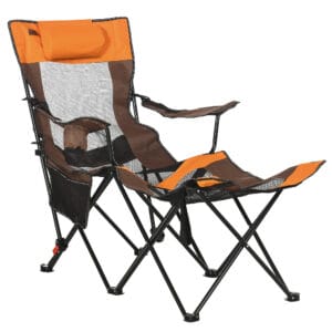Outsunny Camping Chair w/ Footrest Backrest