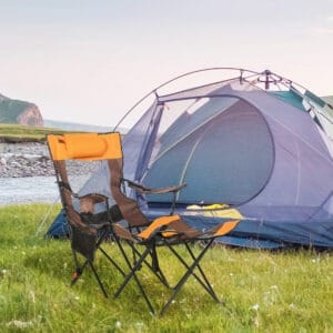 Outsunny Camping Chair w/ Footrest Backrest