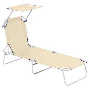 Outsunny Chair Sun Lounger With Sunshade