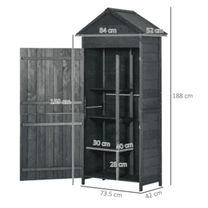 Outsunny Wooden Shed Storage Cabinet