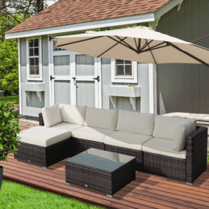 Outsunny 6pc Rattan Sofa Furniture Set