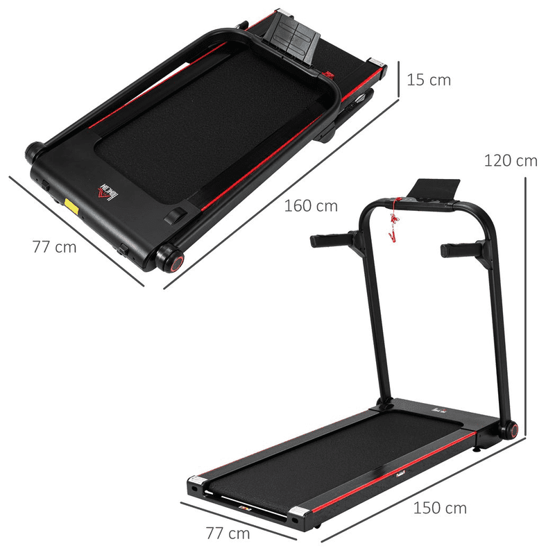 HOMCOM Electric Folding Treadmill with Monitor HOMCOM Electric Folding Treadmill with Monitor