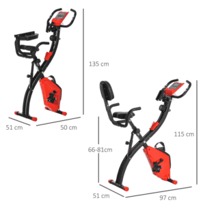 Homcom 2-In-1 Exercise Bike Upright 8-Level