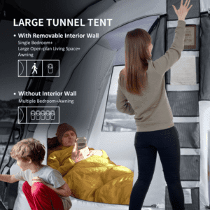Outsunny 8-Person Camping Tent Tunnel Design