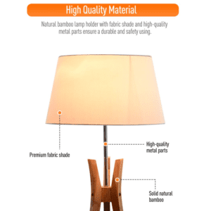 Homcom Tripod Floor Lamp w/ Fabric Shade