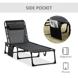 Outsunny Camping Bed 5-position Lounger Reclining