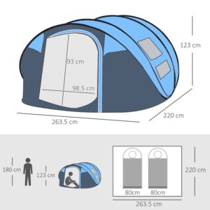 Outsunny Camping Tent Dome Pop-up Tent