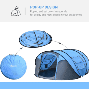 Outsunny Camping Tent Dome Pop-up Tent