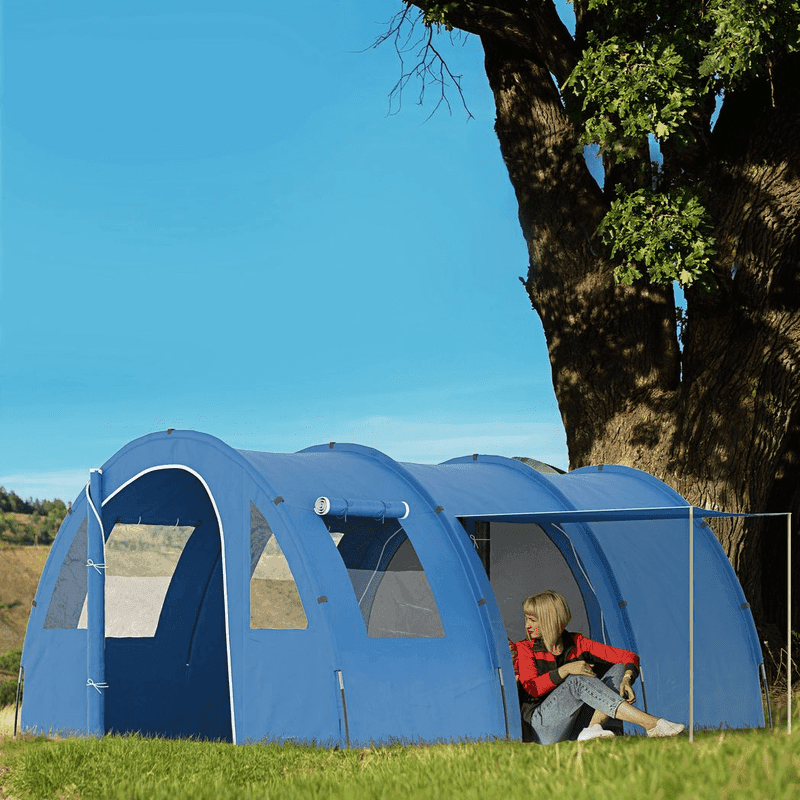 Outsunny 5-6 Man Family Tent Camping 2 Rooms Outsunny 5-6 Man Family Tent Camping 2 Rooms