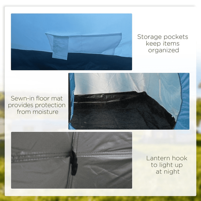 Outsunny 5-6 Man Family Tent Camping 2 Rooms Outsunny 5-6 Man Family Tent Camping 2 Rooms