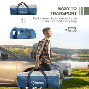 Outsunny 5-6 Man Family Tent Camping 2 Rooms Outsunny 5-6 Man Family Tent Camping 2 Rooms