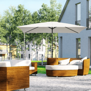 Outsunny 3x2m Patio Parasol White