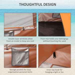 Outsunny Pop Up Beach Tent Sandbag & Carry Bag