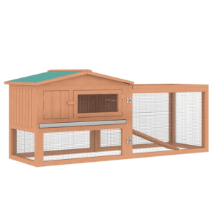 PawHut Wooden Rabbit Hutch Enclosure Run PawHut Wooden Rabbit Hutch Enclosure Run