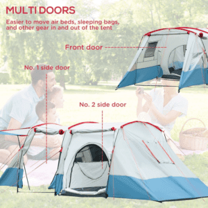Outsunny 6-8 Person Tunnel Tent 2 rooms