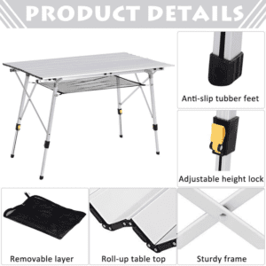 Outsunny Camping Table Aluminium