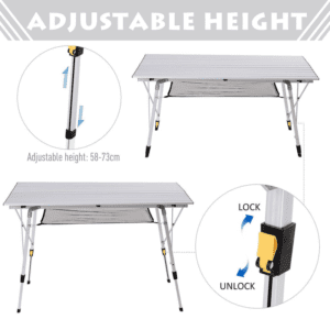 Outsunny Camping Table Aluminium