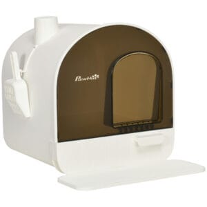 PawHut Hooded Cat Litter Tray w/ Scoop