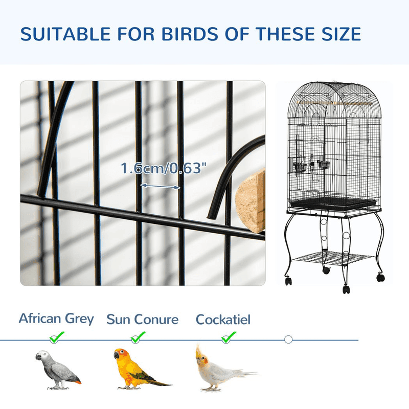 PawHut Large Bird Cage Pet Aviary with Perch PawHut Large Bird Cage Pet Aviary with Perch