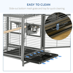 PawHut Bird Cage Carrier w/ Perch