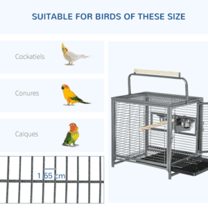 PawHut Bird Cage Carrier w/ Perch