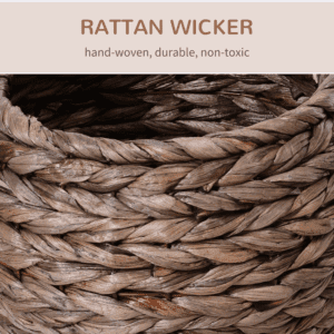 PawHut Raised Cat Bed Wicker Cat House