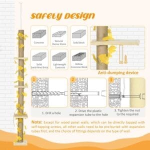 PawHut Floor-To-Ceiling Cat Tree