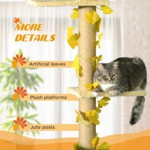 PawHut Floor-To-Ceiling Cat Tree