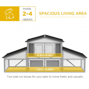 PawHut Large Rabbit Hutch Guinea Pig House PawHut Large Rabbit Hutch Guinea Pig House