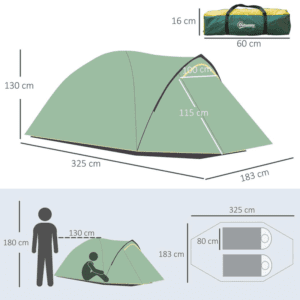 Outsunny Compact Tent w/ Mesh Vents