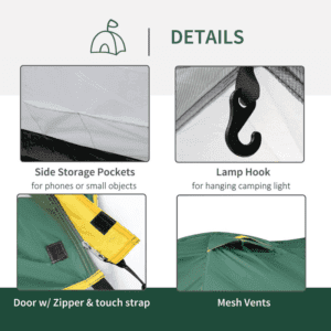 Outsunny Compact Tent w/ Mesh Vents
