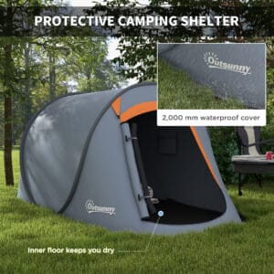 Outsunny 2 Man Pop Up Tent 2000mm