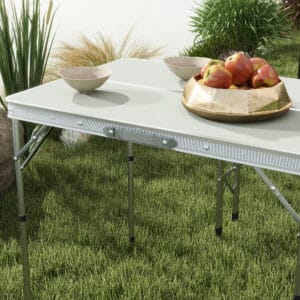 Outsunny Camping Table & 2 Bench Set