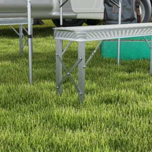 Outsunny Camping Table & 2 Bench Set