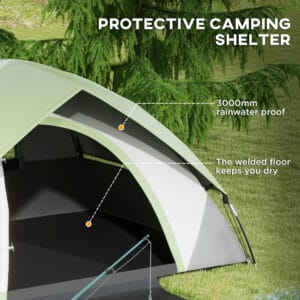 Outsunny 4-5 Man Tent with Sewn-in Groundsheet
