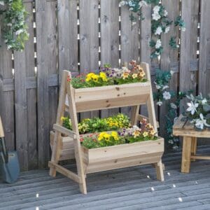 Outsunny Wood Raised Garden Planter Bed