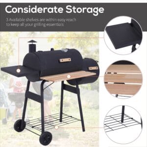 Outsunny Charcoal BBQ Grill Portable